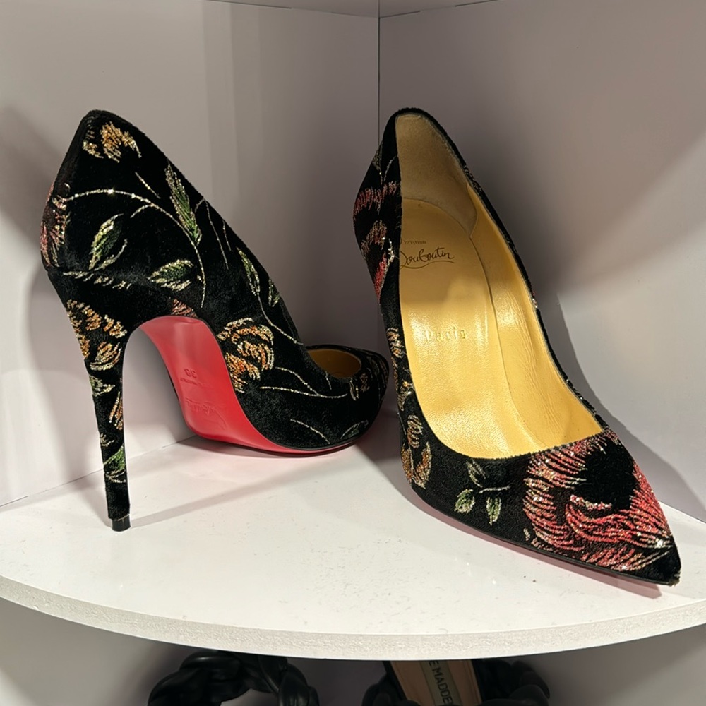 Black Velour Louboutins